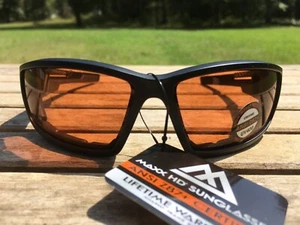 Gafas de sol Maxx HD Motorcycle Zulu negro marrón lente acolchado espuma ATV - Imagen 1 de 11