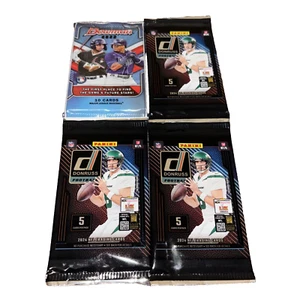 2022 Bowman Baseball-10 Card Pack &(3)2024 Donruss Football-5 Card Pks-Free Ship - Picture 1 of 4