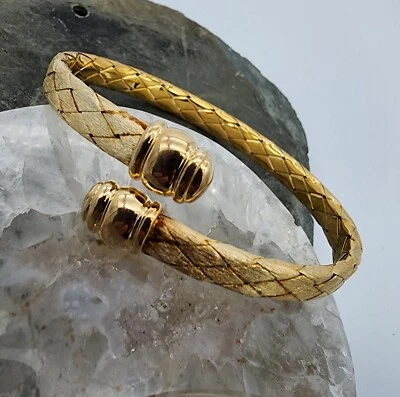 Brazalete bypass trenzado Vermeil de plata de ley 925 Veronés Ag 24186 Foto 1 de 4