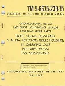 Historical book for Light Signal, Surveying, 5 In Dia. Reflector, Maintenance - Picture 1 of 1