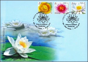 Moldova stamps! FDC (First Day Cover), Flora - Water Lilies, MNH, 2019 - Picture 1 of 2