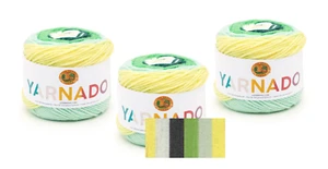 Lion Brand Yarnado TEMPEST 3-Pack Yarn Cake 100g ea Brand New Soft - Picture 1 of 7