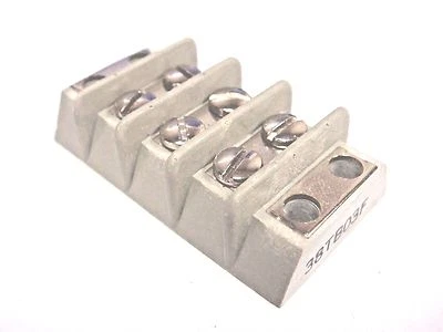 (1) MARATHON 38TB03F 3 POLE POSITION 14 AWG 20A 600V TERMINAL BLOCK    - Image 1 of 3