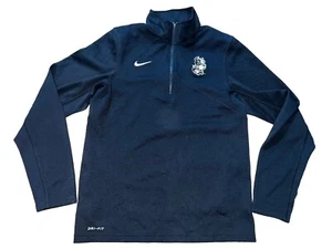Boston University BU Terriers Mascot Shirt Small Nike Dri-fit 1/4 zip Black - Picture 1 of 6