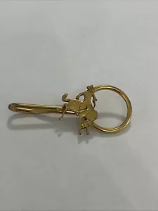 Anson Tie Clip Gold Tone Cowboy Rodeo Bronco Horse - Picture 1 of 8