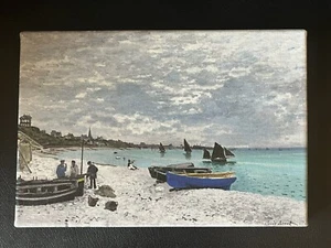 The Beach At Sainte Adresse By Claude Monet Print On Canvas 8x12 - Picture 1 of 9