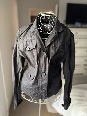 COMPAGNIA DELLA MODA Black Italian Utility Spray Jacket 44 Suit 12 $600 - Image 1 of 4