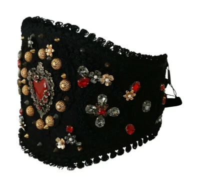 DOLCE & GABBANA BLACK GOLD CRYSTAL TORERO LEATHER WIDE BELT NWT - Image 1 of 4