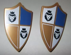 23563, 2x Schild (mit Drehgriff), tropfenförmig, gold, bedruckt - Bild 1 von 1