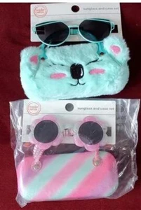 Lot of 2 Girls Wonder Nation Sunglasses and Case Sets-- Koala Bear & Flowers NWT - Picture 1 of 1