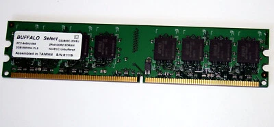 2 GB DDR2-RAM 240-pin PC2-6400U non-ECC CL5   'Buffalo Select D2U800C-2G/BJ' - Image 1 of 2