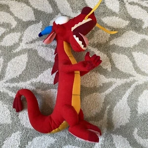Vintage Disney Store Mulan Mushu Drache Plüschtier 15 Zoll Stofftier Spielzeug Authentisch - Bild 1 von 8
