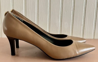 Zapatos de salón Monet marrón tostado cuero nude talla 8,5 M tacones neutros trabajo profesional Foto 1 de 4