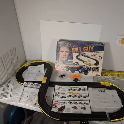Aurora AFX Fall Guy Bounty Hunter 1982 HO Slot Car Set Box Body Manual XTRA Gift - Image 1 of 4