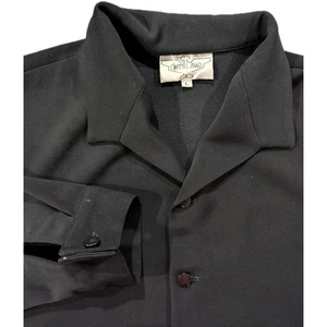 Carmel Zhao Herren Shaket Schwarz Jacke Hemd Gr. L Lesen - Bild 1 von 8