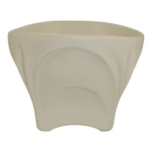 McCoy Floraline 1960s Mid Century Modern Pottery White Ceramic Planter Vase 526 - Picture 1 of 6