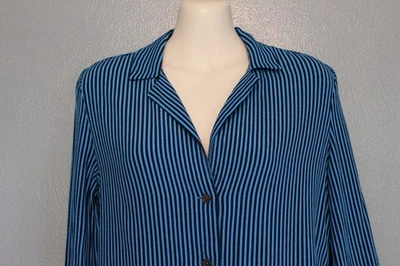 Blusa Camisa Top Viscosa Abotonada Oriana Rayas Equipo Mujer XS Foto 1 de 4