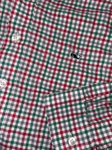 Vineyard Vines Tucker Hemd Herren klein Weihnachten Farben rot grün Urlaub adrett - Bild 1 von 8