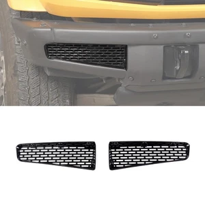2X Black Front Bumper Grille Trim Cover Moldings For Ford Bronco 21+ Accessories - Picture 1 of 11