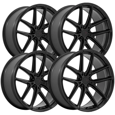 (Set of 4) TSW TW006 Imola 19x8.5 5x4.5" +35mm Matte Black Wheels Rims 19" Inch - Image 1 of 4