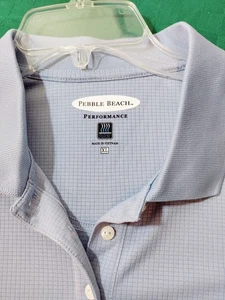 Damen Polo Golf Shirt PEBBLE BEACH PERFORMANCE XL BLAU CALIFORNIA EUC Freesh - Bild 1 von 2
