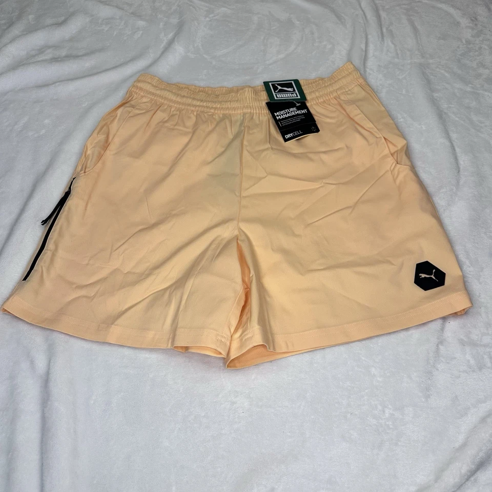 Puma Rudagon Woven Athletic Shorts Men’s Small Orange dryCELL