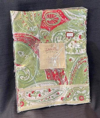 White Pine Red And Green Paisley Tablecloth  - Image 1 of 4