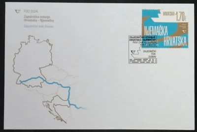 Croatia Germany Joint Issue Danube Links First Day Cover 2024-ZZIAA - Image 1 of 4
