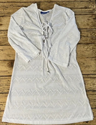 Apt. Túnica de ganchillo con cordones blanca talla A para mujer 9 nueva sin etiquetas Foto 1 de 4