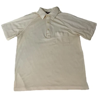 Camisa De Colección Robert Bruce Hombres Grande Crema Polo Algodón Poli Donde Cuenta Corta Sl Foto 1 de 4