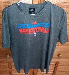 Adidas Oklahoma City Thunder OKC Hombres XL Grande Camiseta Camiseta NBA Gris - Imagen 1 de 5