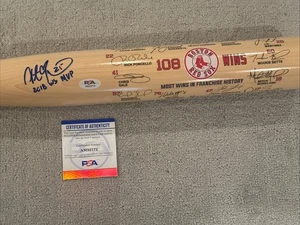 STEVE PEARCE Signed Autograph 2018 Boston Red Sox 108 Wins LIMITED ED. Team BAT - Picture 1 of 17