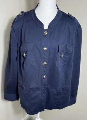 I.N.C. Blazer International Concepts Military Peplum para mujer 3X Ponte elástico Foto 1 de 4