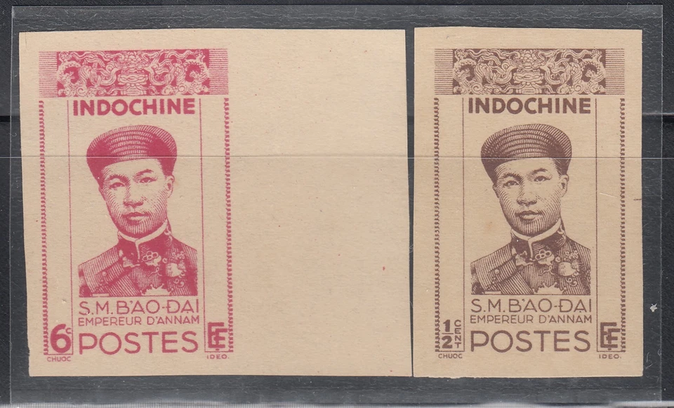 French Indochina/Vietnam 1942 Regular Issues Sc# 223-24 Mint Imperf Setof 2. - Image 1 of 1