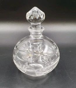 Perfume de cristal Thomas Webb vintage, botella perfumada y tapón - Imagen 1 de 6