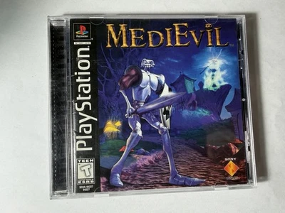 MediEvil (Sony PlayStation 1, 1998) PS1 Black Label Complete CIB w/ Manual Works - Image 1 of 4