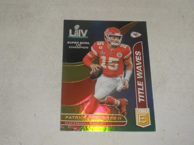2020 Donruss Elite Title Waves #1 Patrick Mahomes II - Image 1 of 2