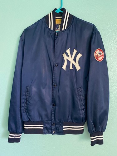 Giacca Bomber Vintage New York Yankees MED Raso Coach Dugout