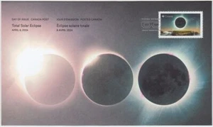 Total Solar ECLIPSE April 8 - NIAGARA FALLS best spot = Official FDC Canada 2024 - Imagen 1 de 3