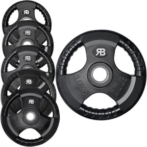 Olympic Weight Plates Tri Grip 1.25kg to 25kg Set Home Gym Fitness Strength - Picture 1 of 72