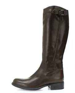 Womens AQUATALIA Brown Leather Knee High Boots Sz. 11 (Runs Smaller Like 9.5-10) - Picture 1 of 6
