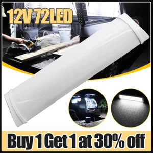 LED Interior Strip Lights Bar 12V 72LED Ceiling Roof Bar Lamp Car Van Caravan - Picture 1 of 13