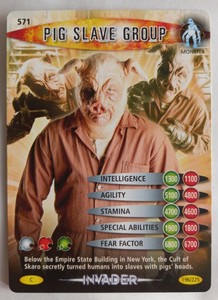 Doctor Who Battles In Time Invader Trading Card #571 Pig Slave Group