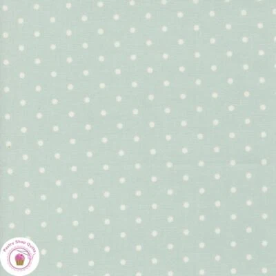 Moda MY SUMMER HOUSE 3046 13 Aqua Blue Polka Dots   BUNNY HILL Quilt Fabric - Image 1 of 4