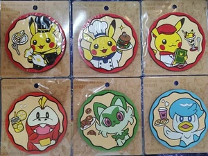 2023 Japan pokemon center cafe Limited Rubber Coasters Set of 6  - Picture 1 of 2