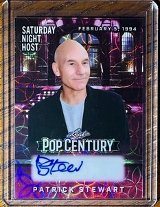 2025 LEAF POP CENTURY PATRICK STEWART AUTOGRAPH PINK SCOPE #ED 1/1 ONE OF ONE - Picture 1 of 2