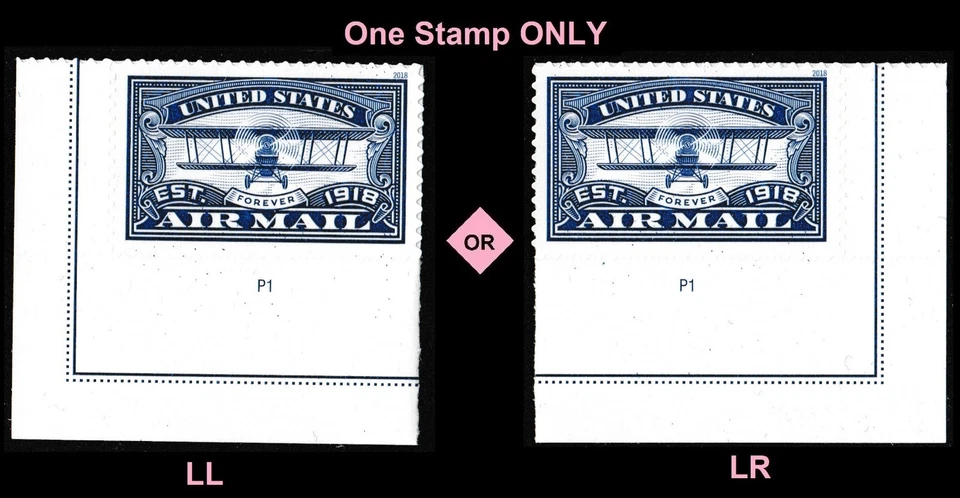 US 5281 Centennial Air Mail Blue F plate single MNH 2018 - Image 1 of 1