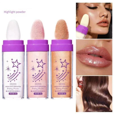3 Colors Highlighter Powder Polvo De Hadas Glitter Powder Shimmer Blush Powder - Image 1 of 4