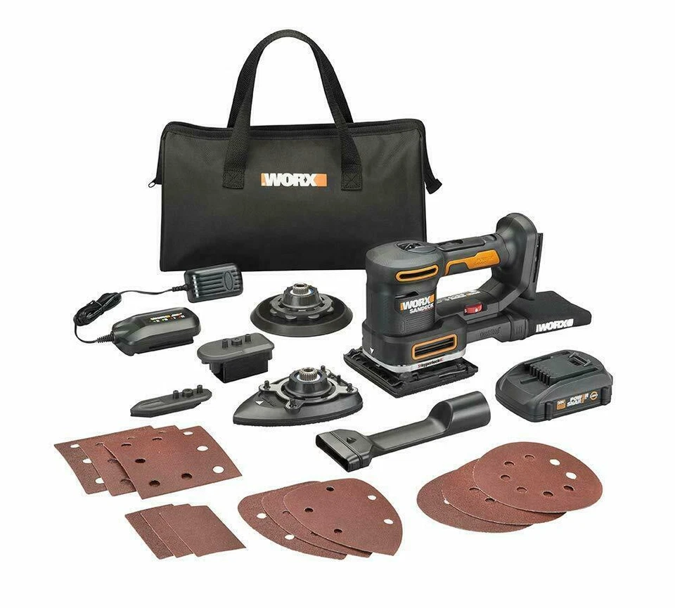 NEW WORX WX820L 20V Powershare Sandeck 5-in-1 Multi-Sander w/ Hyperlock Clamp - Image 1 of 1