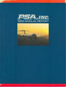 PSA Pacific Southwest Airlines Annual Report 1983 Vintage Aviation Book Magazine - Bild 1 von 2